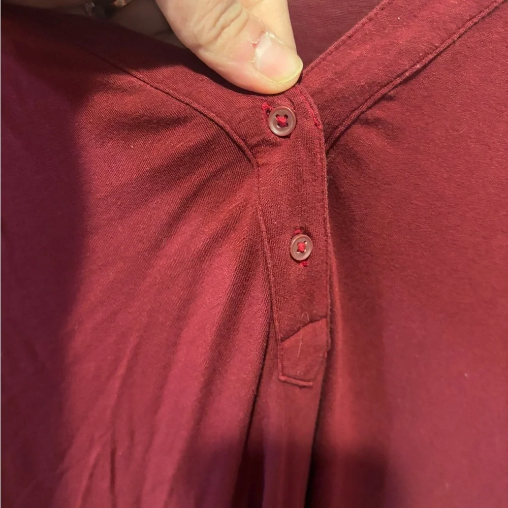 MERONA Burgundy Women's Tunic Top - Picture 6 of 7